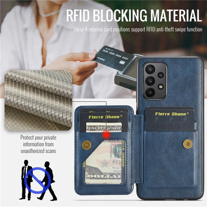 For Samsung Galaxy A53 5G Case Waxed Leather+TPU Phone Cover Strap Loop Holder Kickstand