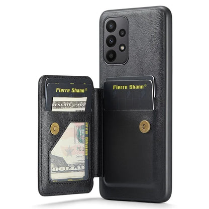 For Samsung Galaxy A33 5G Case Finger Loop Leather+TPU Phone Cover Card Holder