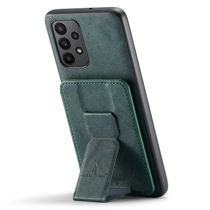 For Samsung Galaxy A33 5G Case Finger Loop Leather+TPU Phone Cover Card Holder