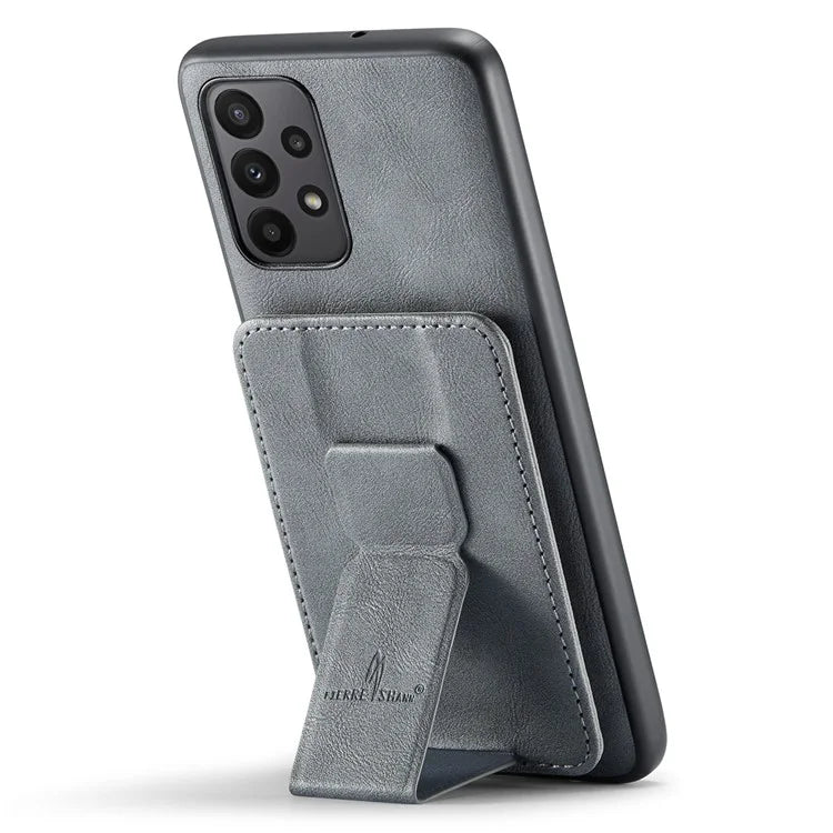For Samsung Galaxy A33 5G Case Finger Loop Leather+TPU Phone Cover Card Holder