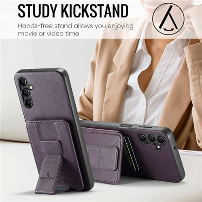 For Samsung Galaxy A35 5G RFID Blocking Case Cowhide Texture Leather+TPU Phone Cover
