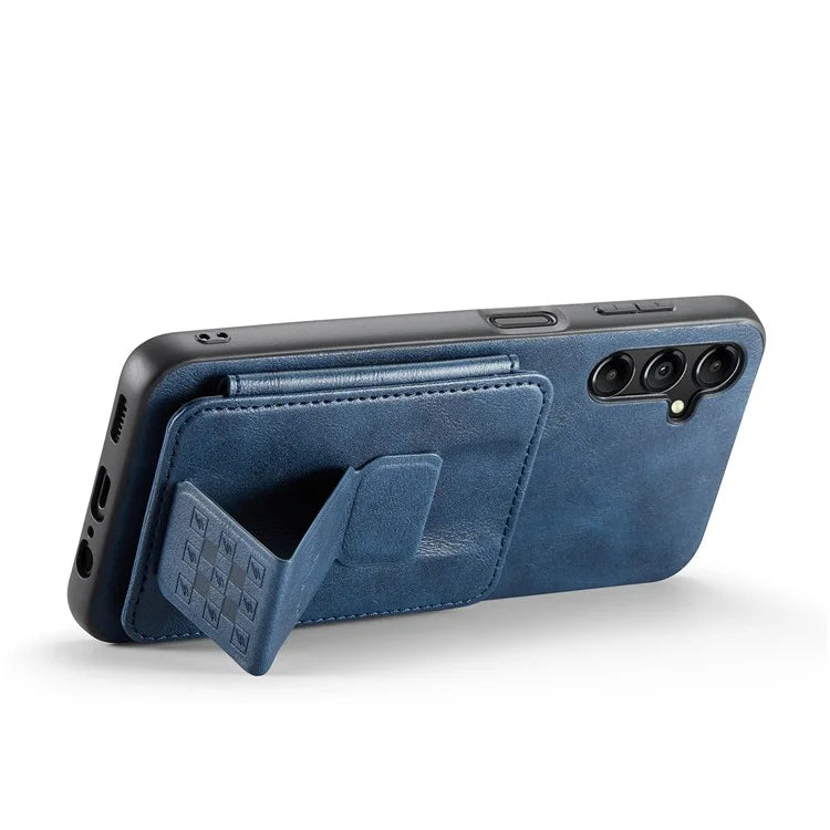 For Samsung Galaxy A35 5G RFID Blocking Case Cowhide Texture Leather+TPU Phone Cover