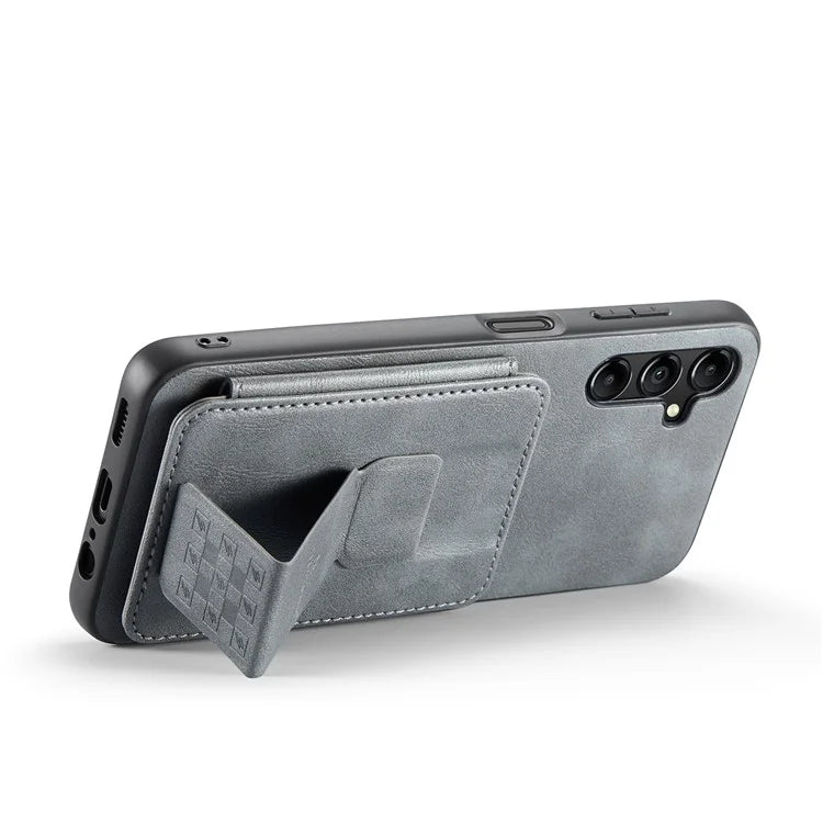 For Samsung Galaxy A35 5G RFID Blocking Case Cowhide Texture Leather+TPU Phone Cover