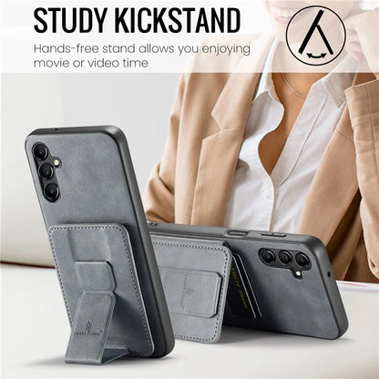 For Samsung Galaxy A35 5G RFID Blocking Case Cowhide Texture Leather+TPU Phone Cover