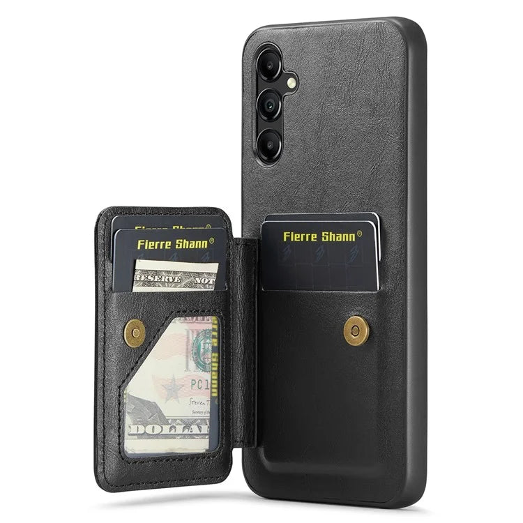 For Samsung Galaxy A35 5G RFID Blocking Case Cowhide Texture Leather+TPU Phone Cover