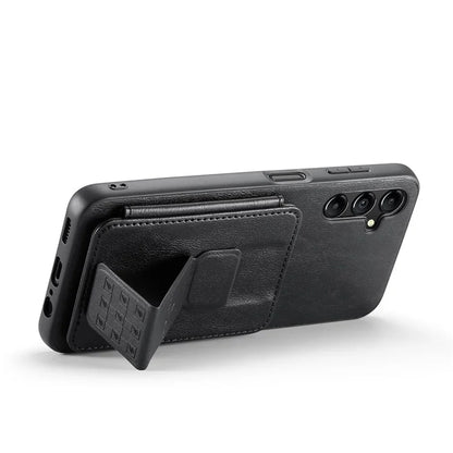 For Samsung Galaxy A35 5G RFID Blocking Case Cowhide Texture Leather+TPU Phone Cover
