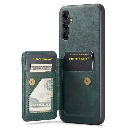 For Samsung Galaxy A35 5G RFID Blocking Case Cowhide Texture Leather+TPU Phone Cover
