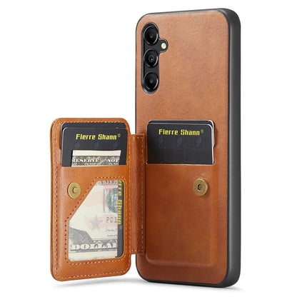 For Samsung Galaxy A35 5G RFID Blocking Case Cowhide Texture Leather+TPU Phone Cover