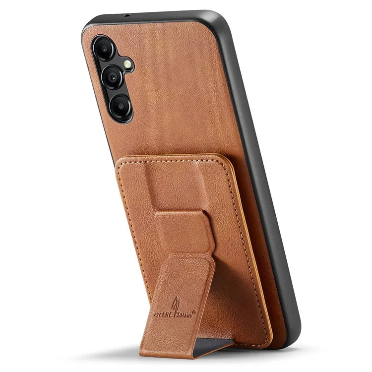 For Samsung Galaxy A35 5G RFID Blocking Case Cowhide Texture Leather+TPU Phone Cover