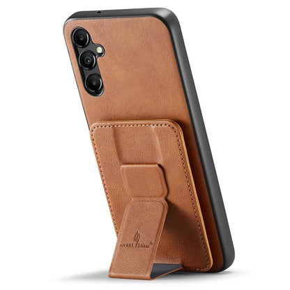 For Samsung Galaxy A35 5G RFID Blocking Case Cowhide Texture Leather+TPU Phone Cover