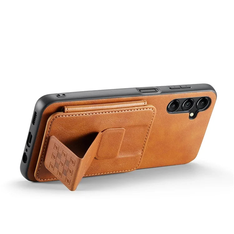 For Samsung Galaxy A35 5G RFID Blocking Case Cowhide Texture Leather+TPU Phone Cover