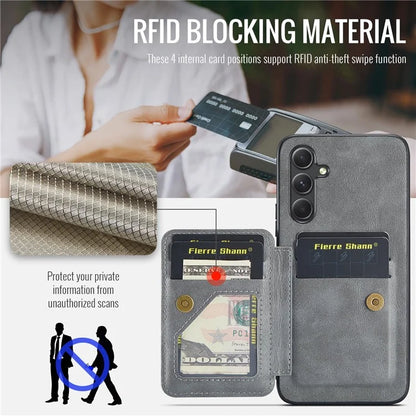 For Samsung Galaxy A54 5G Case Leather+TPU Finger Holder Kickstand Phone Cover