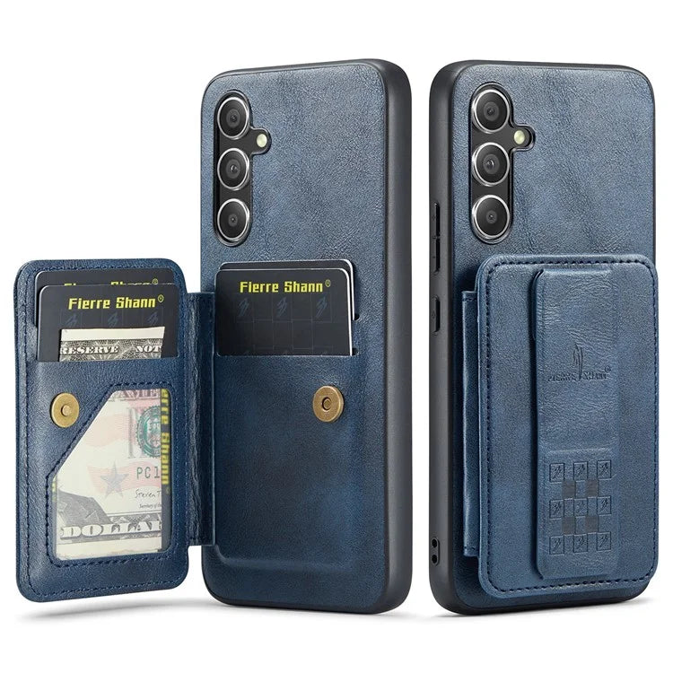 For Samsung Galaxy A54 5G Case Leather+TPU Finger Holder Kickstand Phone Cover