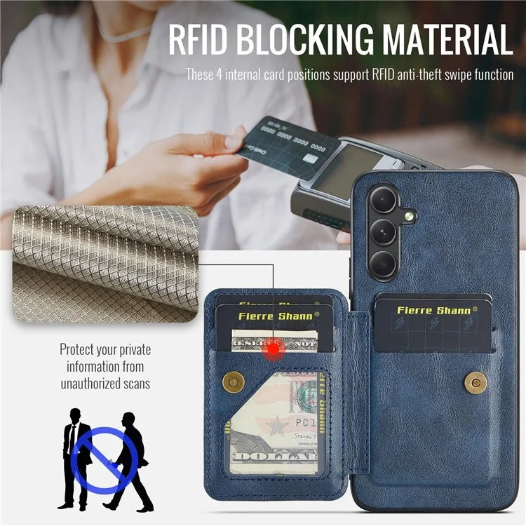 For Samsung Galaxy A54 5G Case Leather+TPU Finger Holder Kickstand Phone Cover