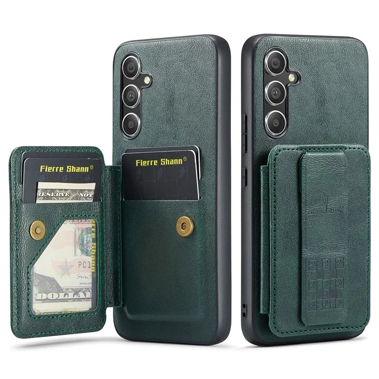 For Samsung Galaxy A54 5G Case Leather+TPU Finger Holder Kickstand Phone Cover