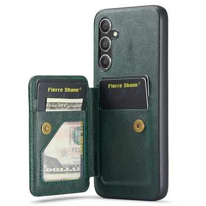 For Samsung Galaxy A54 5G Case Leather+TPU Finger Holder Kickstand Phone Cover