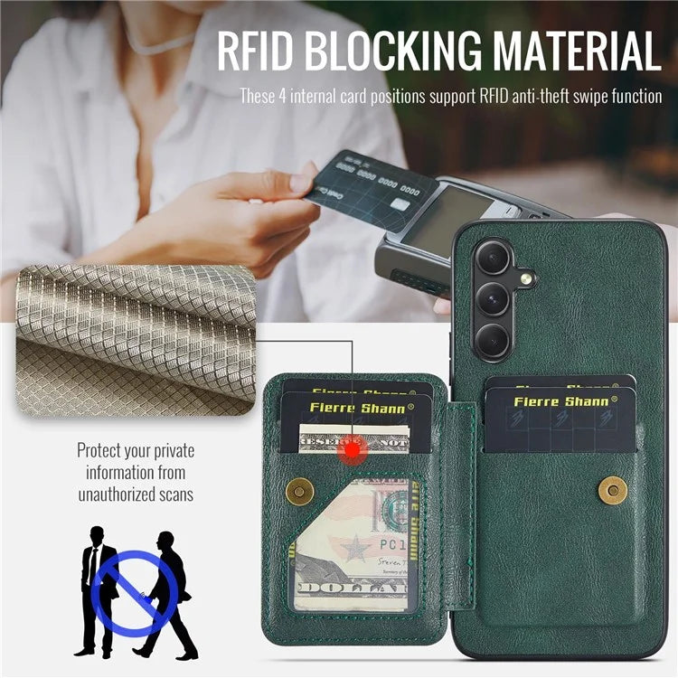 For Samsung Galaxy A54 5G Case Leather+TPU Finger Holder Kickstand Phone Cover