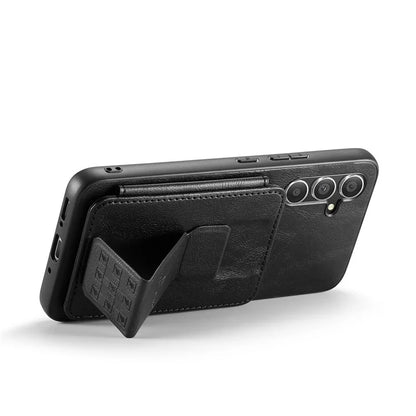 For Samsung Galaxy A54 5G Case Leather+TPU Finger Holder Kickstand Phone Cover
