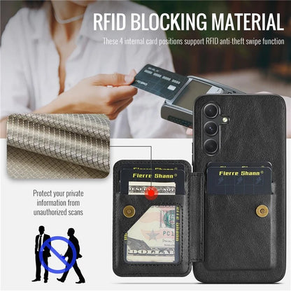 For Samsung Galaxy A54 5G Case Leather+TPU Finger Holder Kickstand Phone Cover