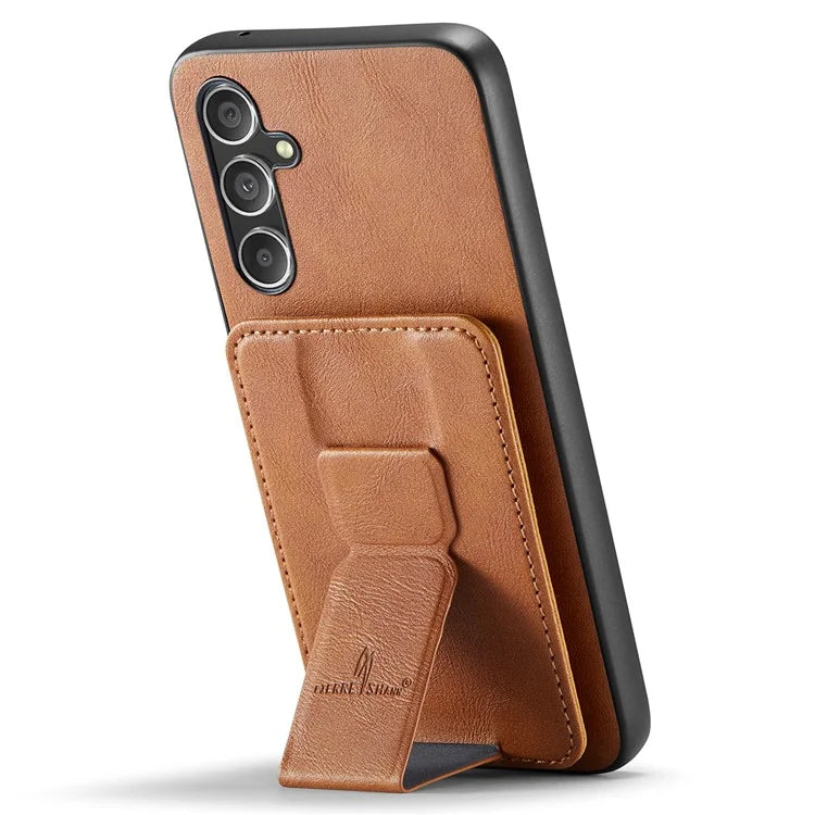 For Samsung Galaxy A54 5G Case Leather+TPU Finger Holder Kickstand Phone Cover