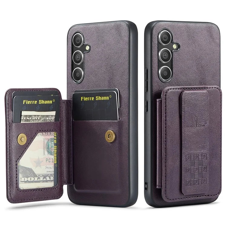 For Samsung Galaxy A54 5G Case Leather+TPU Finger Holder Kickstand Phone Cover
