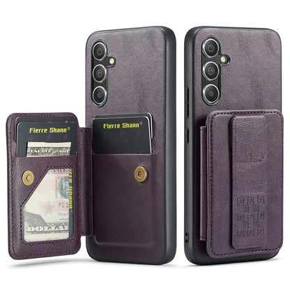 For Samsung Galaxy A54 5G Case Leather+TPU Finger Holder Kickstand Phone Cover