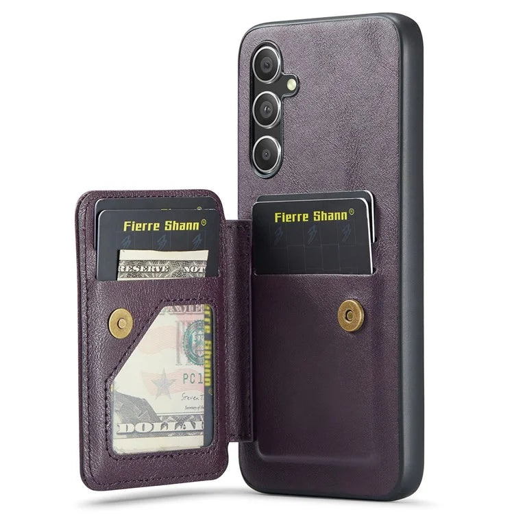 For Samsung Galaxy A54 5G Case Leather+TPU Finger Holder Kickstand Phone Cover