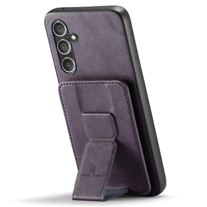 For Samsung Galaxy A54 5G Case Leather+TPU Finger Holder Kickstand Phone Cover