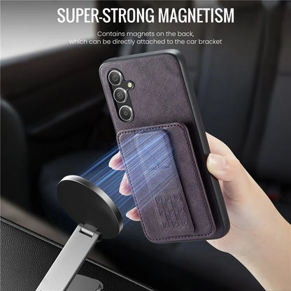 For Samsung Galaxy A54 5G Case Leather+TPU Finger Holder Kickstand Phone Cover