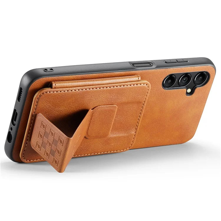 For Samsung Galaxy A15 5G Case Anti-scratch Leather Coated TPU RFID Blocking Phone Cover
