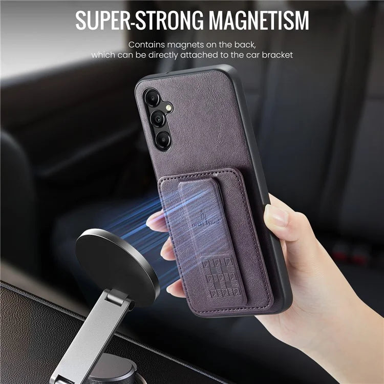 For Samsung Galaxy A15 5G Case Anti-scratch Leather Coated TPU RFID Blocking Phone Cover