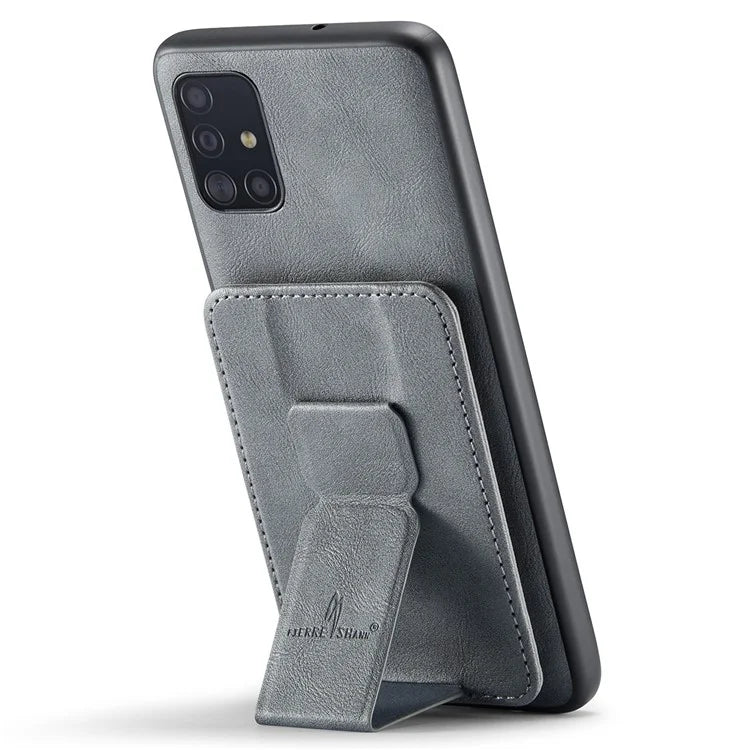 For Samsung Galaxy A51 4G SM-A515 Case Card Holder Leather Coated TPU Phone Cover