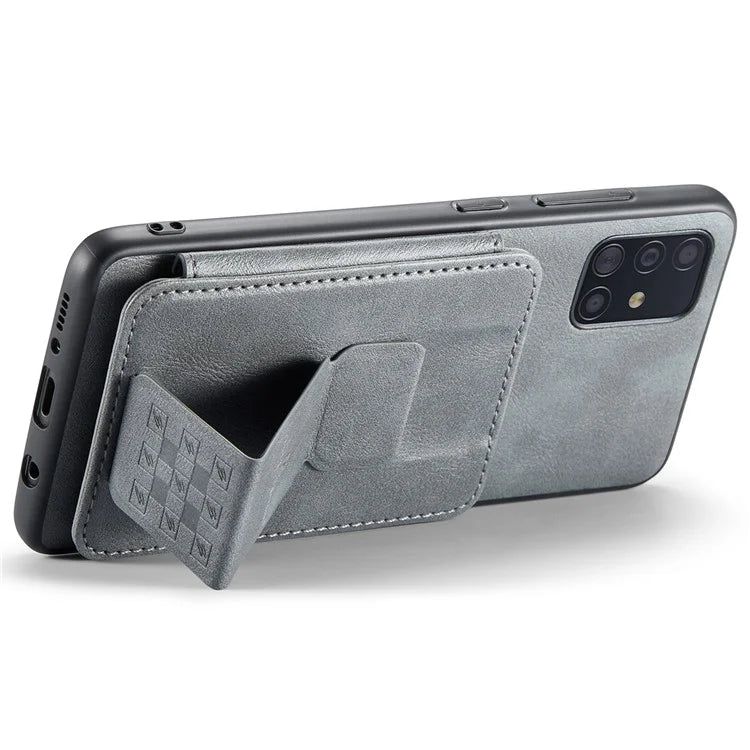 For Samsung Galaxy A51 4G SM-A515 Case Card Holder Leather Coated TPU Phone Cover