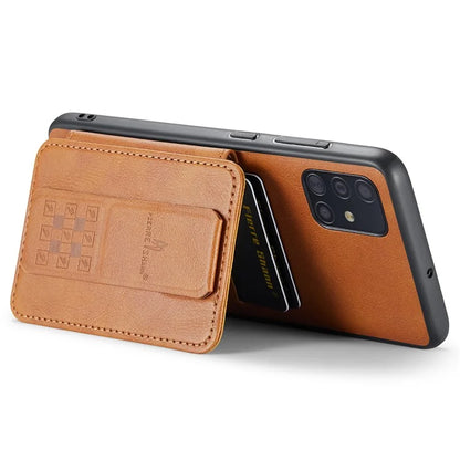 For Samsung Galaxy A51 4G SM-A515 Case Card Holder Leather Coated TPU Phone Cover