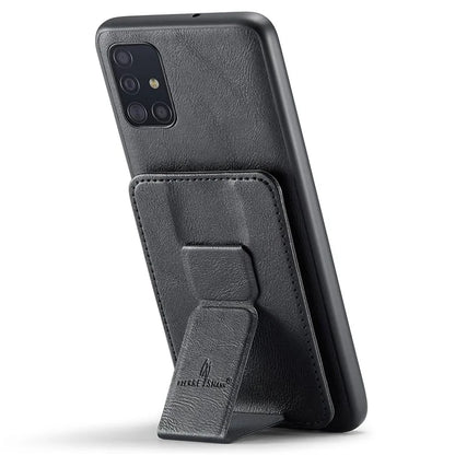 For Samsung Galaxy A51 4G SM-A515 Case Card Holder Leather Coated TPU Phone Cover