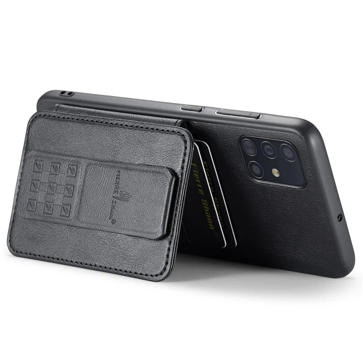 For Samsung Galaxy A51 4G SM-A515 Case Card Holder Leather Coated TPU Phone Cover