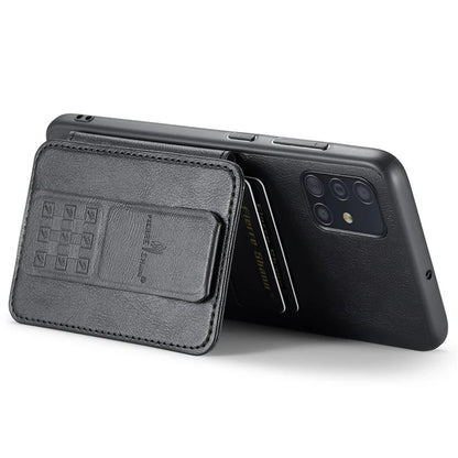 For Samsung Galaxy A51 4G SM-A515 Case Card Holder Leather Coated TPU Phone Cover