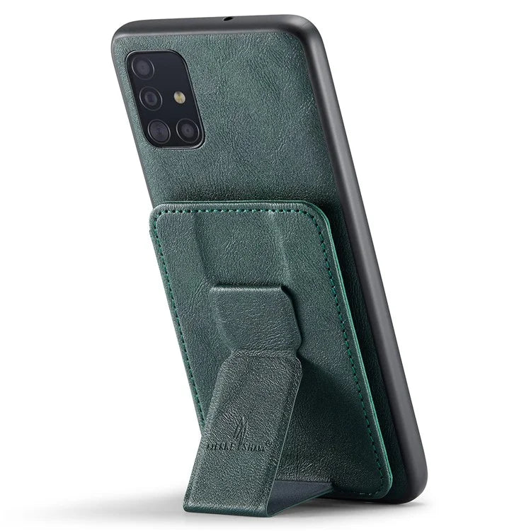 For Samsung Galaxy A51 4G SM-A515 Case Card Holder Leather Coated TPU Phone Cover