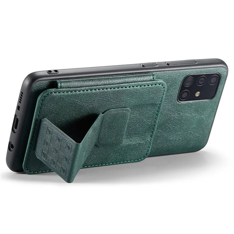 For Samsung Galaxy A51 4G SM-A515 Case Card Holder Leather Coated TPU Phone Cover
