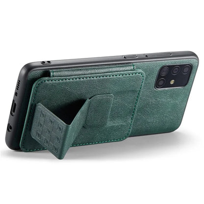 For Samsung Galaxy A51 4G SM-A515 Case Card Holder Leather Coated TPU Phone Cover