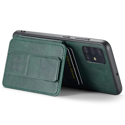 For Samsung Galaxy A51 4G SM-A515 Case Card Holder Leather Coated TPU Phone Cover