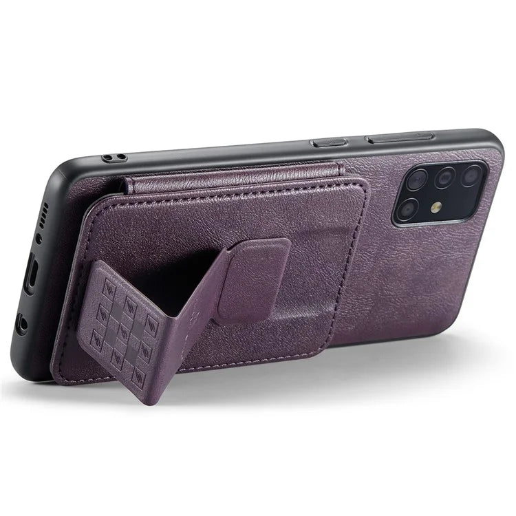 For Samsung Galaxy A51 4G SM-A515 Case Card Holder Leather Coated TPU Phone Cover
