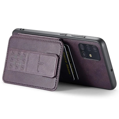 For Samsung Galaxy A51 4G SM-A515 Case Card Holder Leather Coated TPU Phone Cover