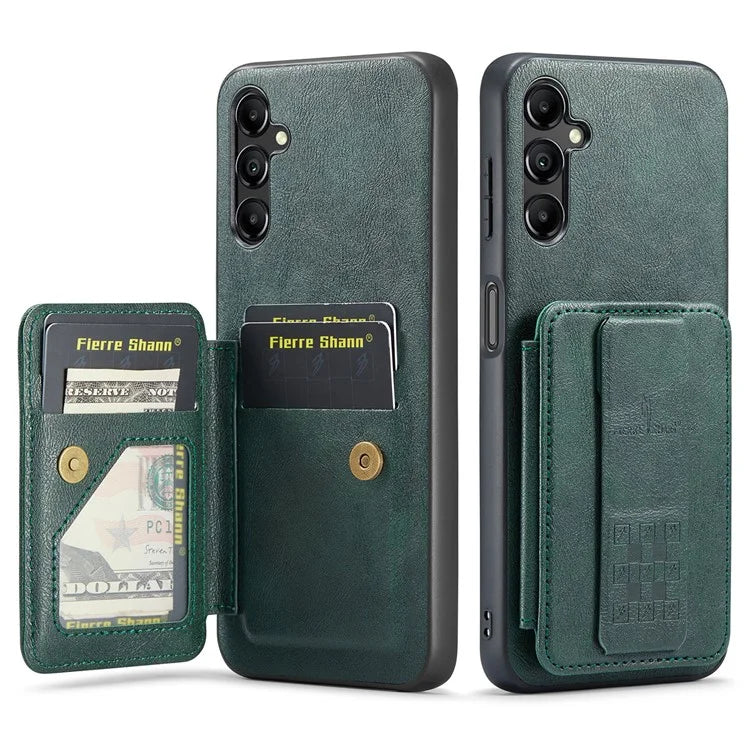 For Samsung Galaxy A13 5G Case Card Holder Leather Coated TPU RFID Blocking Phone Cover