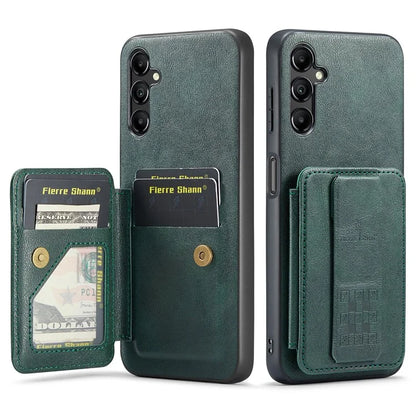 For Samsung Galaxy A13 5G Case Card Holder Leather Coated TPU RFID Blocking Phone Cover