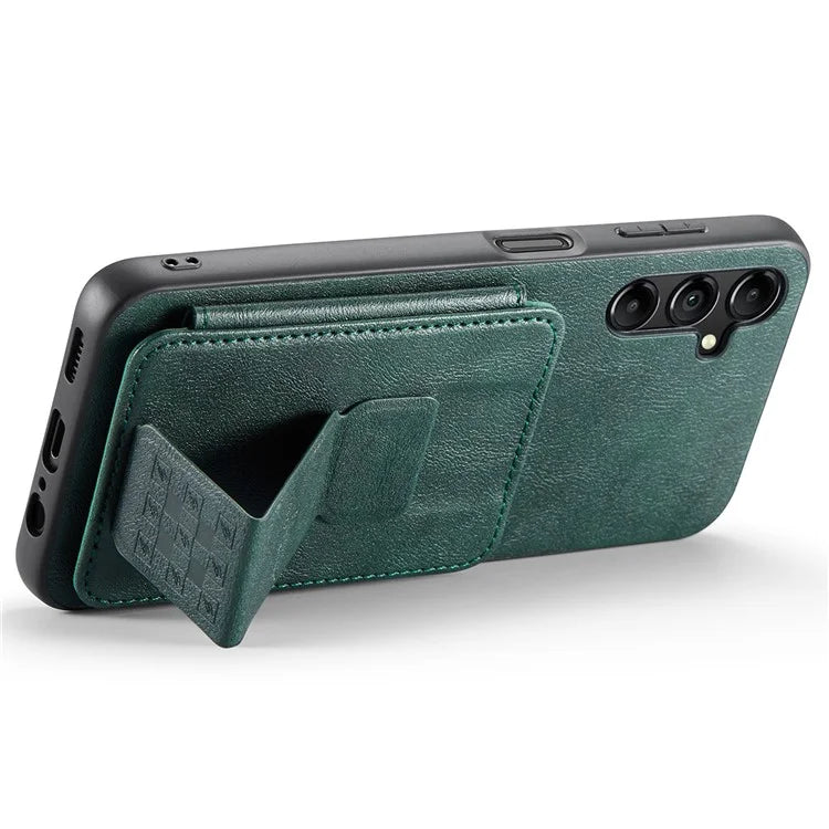 For Samsung Galaxy A13 5G Case Card Holder Leather Coated TPU RFID Blocking Phone Cover