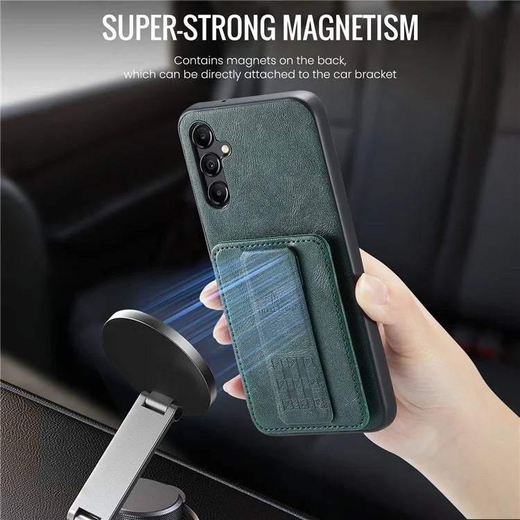 For Samsung Galaxy A13 5G Case Card Holder Leather Coated TPU RFID Blocking Phone Cover