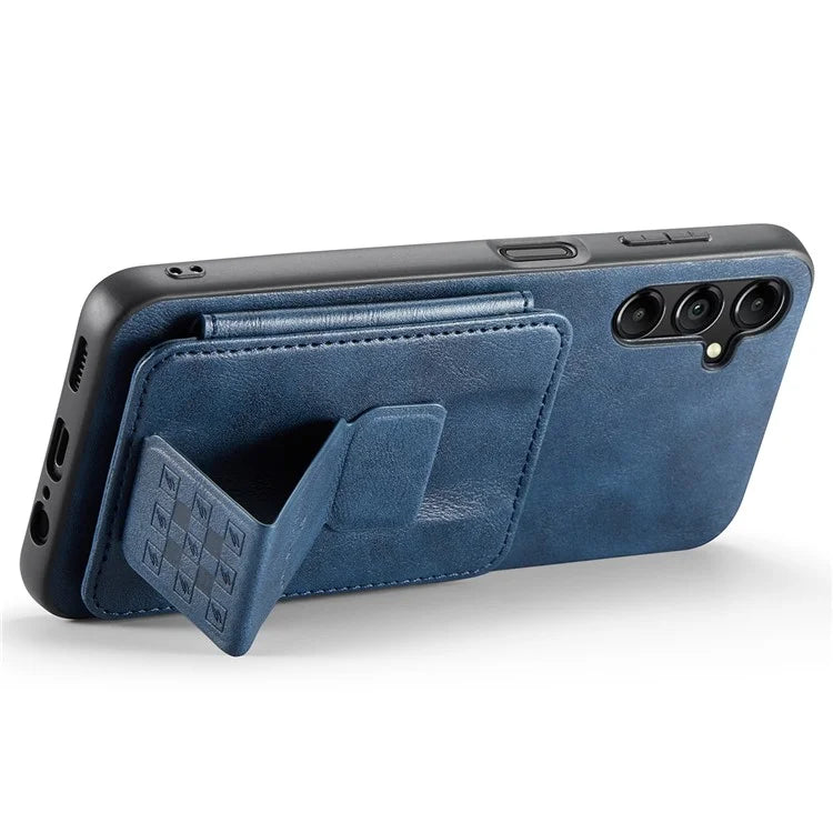 For Samsung Galaxy A13 5G Case Card Holder Leather Coated TPU RFID Blocking Phone Cover