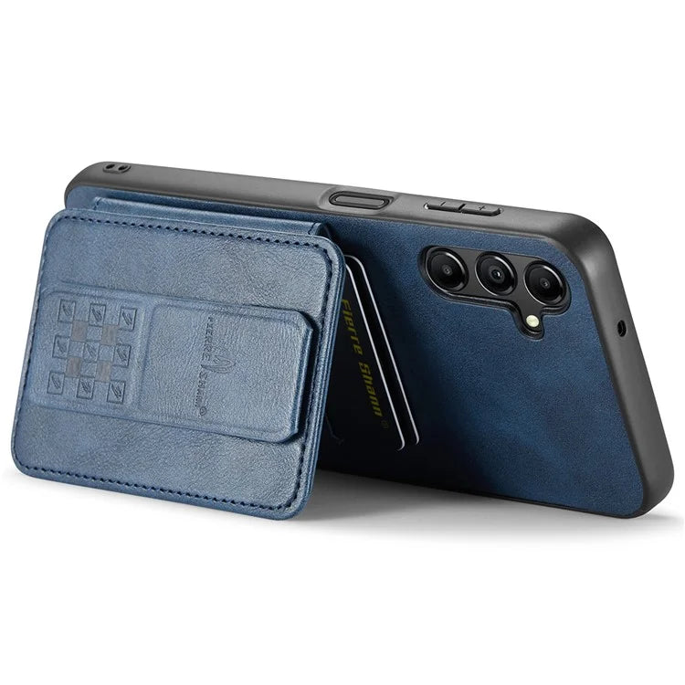 For Samsung Galaxy A13 5G Case Card Holder Leather Coated TPU RFID Blocking Phone Cover