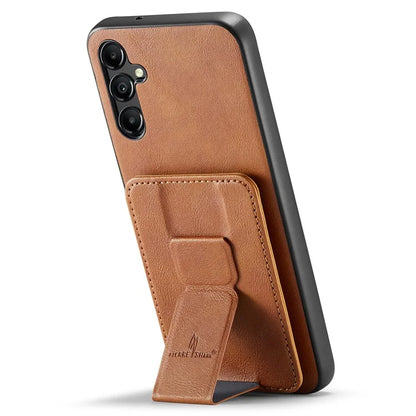 For Samsung Galaxy A13 5G Case Card Holder Leather Coated TPU RFID Blocking Phone Cover